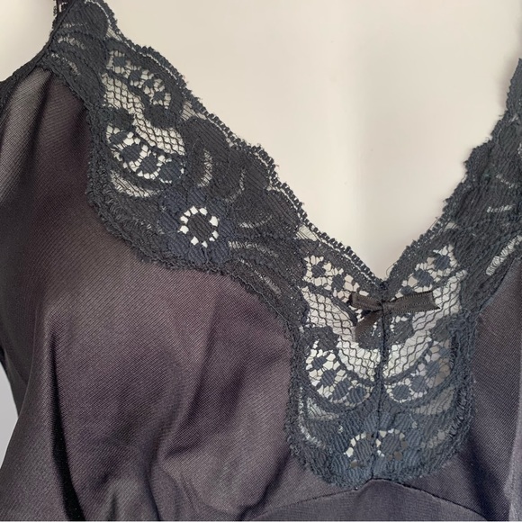 v i n t a g e :: Authentic 60s Satin Nylon Lace Full Slip Dress ILGWU - Picture 13 of 14